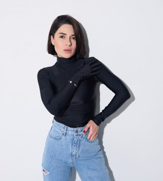 Лонгслів Eclipse Top Чорний  | Showroom By Nona — зображення 4