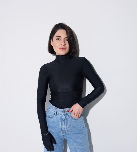 Лонгслів Eclipse Top Чорний  | Showroom By Nona — зображення 3