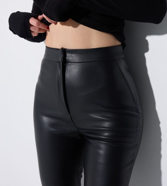 Лосини Flexi Leather Чорні | Showroom By Nona — зображення 2