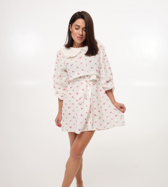 Сукня Fleur Collar Mini Milk Blossom Pink