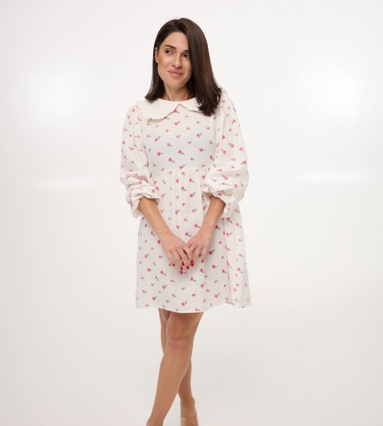 Сукня Fleur Collar Mini Milk Blossom Pink | Showroom By Nona — зображення 4