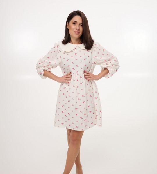 Сукня Fleur Collar Mini Milk Blossom Pink | Showroom By Nona — зображення 5