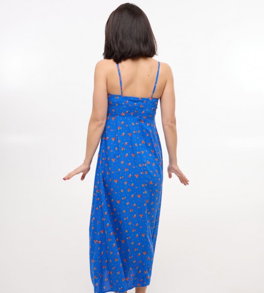 Сукня Daisy Button Midi Синя | Showroom By Nona — зображення 3 Сукня Daisy Button Midi Синя | Showroom By Nona — зображення 3