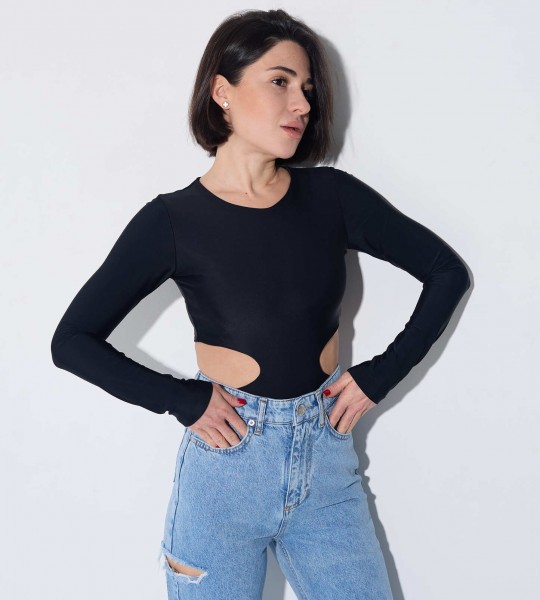 Боді Sleek Cut Чорний | Showroom By Nona — зображення 2 Боді Sleek Cut Чорний | Showroom By Nona — зображення 2