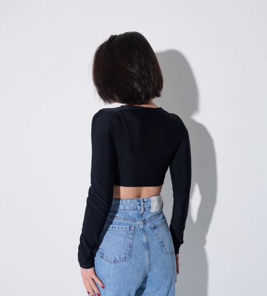 Боді Sleek Cut Чорний | Showroom By Nona — зображення 4 Боді Sleek Cut Чорний | Showroom By Nona — зображення 4