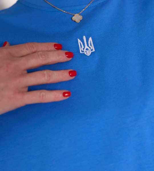 Футболка Freedom Sign Синя | Showroom By Nona — зображення 4