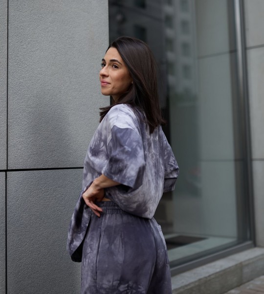 Футболка Tie-Dye Breeze Фіолетова | Showroom By Nona — зображення 2