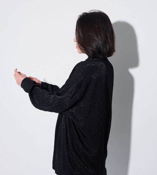 Сорочка Leopard Shine Чорна | Showroom By Nona — зображення 3