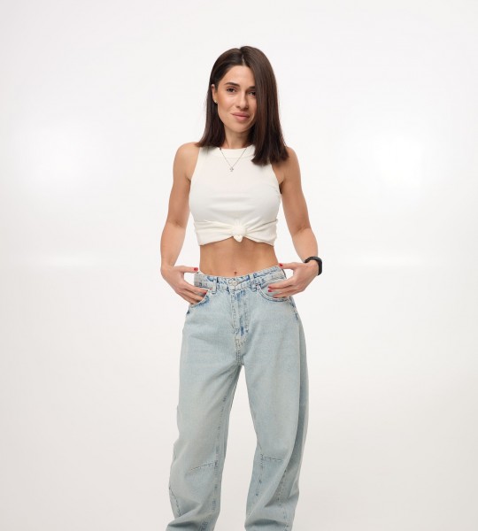 Джинси Wide Street Light Блакитні | Showroom By Nona — зображення 2