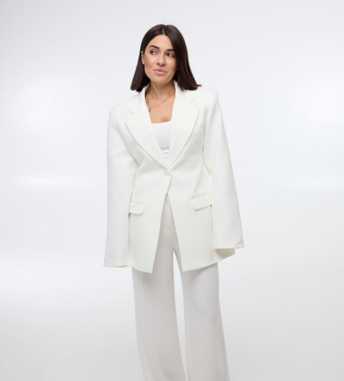 Брюки Tailor Line Молочні | Showroom By Nona — зображення 3