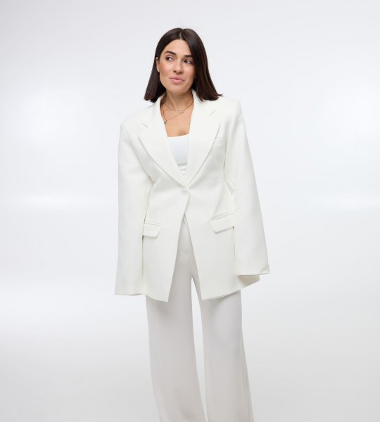 Брюки Tailor Line Молочні | Showroom By Nona — зображення 3 Брюки Tailor Line Молочні | Showroom By Nona — зображення 3