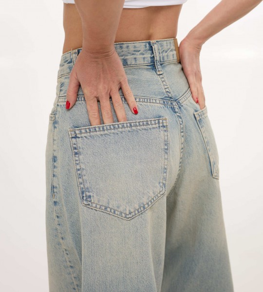 Джинси Wide Vintage Бірюзові | Showroom By Nona — зображення 5 Джинси Wide Vintage Бірюзові | Showroom By Nona — зображення 5