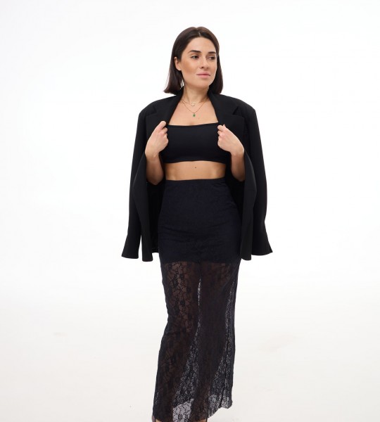 Спідниця Lace Grace Чорна  | Showroom By Nona — зображення 2