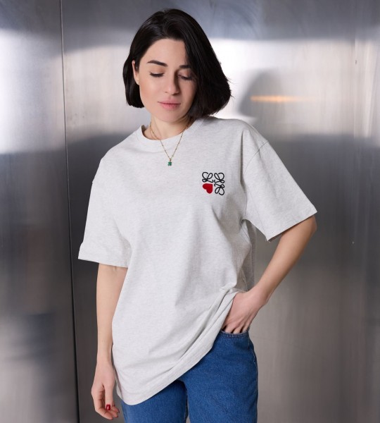 Футболка Heart Twist Сірий Меланж | Showroom By Nona — зображення 4