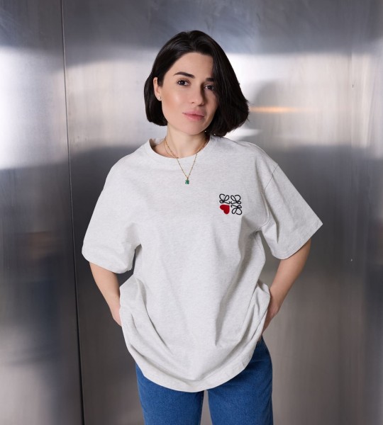 Футболка Heart Twist Сірий Меланж | Showroom By Nona — зображення 2