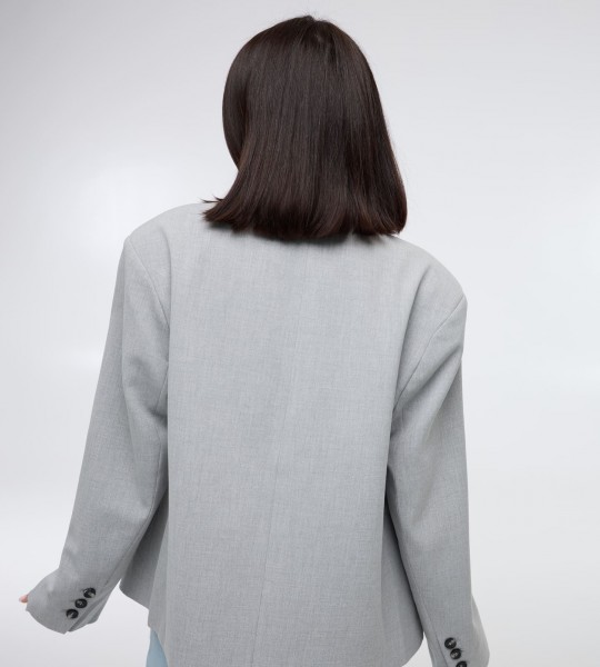 Блейзер Wide Classic Сірий | Showroom By Nona — зображення 5