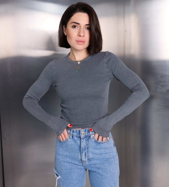 Лонгслів Silhouette Soft Графіт | Showroom By Nona — зображення 2