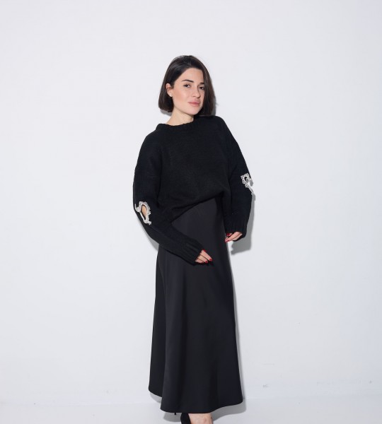 Спідниця Gloss Charm Чорна  | Showroom By Nona — зображення 2