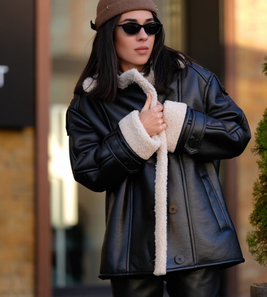 Дублянка Aviator Shearling Black | Showroom By Nona — зображення 2