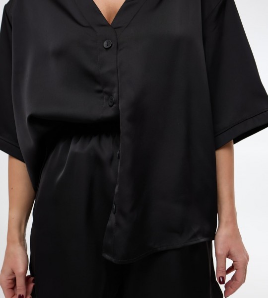 Костюм Silk Flow Чорний  | Showroom By Nona — зображення 5