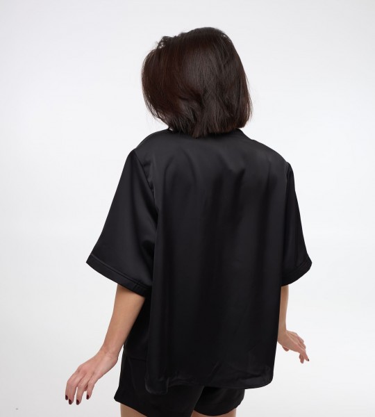 Костюм Silk Flow Чорний  | Showroom By Nona — зображення 4