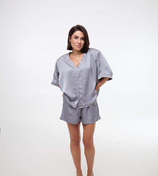 Костюм Silk Flow Сірий | Showroom By Nona — зображення 2