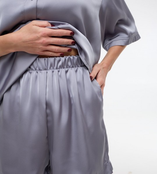 Костюм Silk Flow Сірий | Showroom By Nona — зображення 6