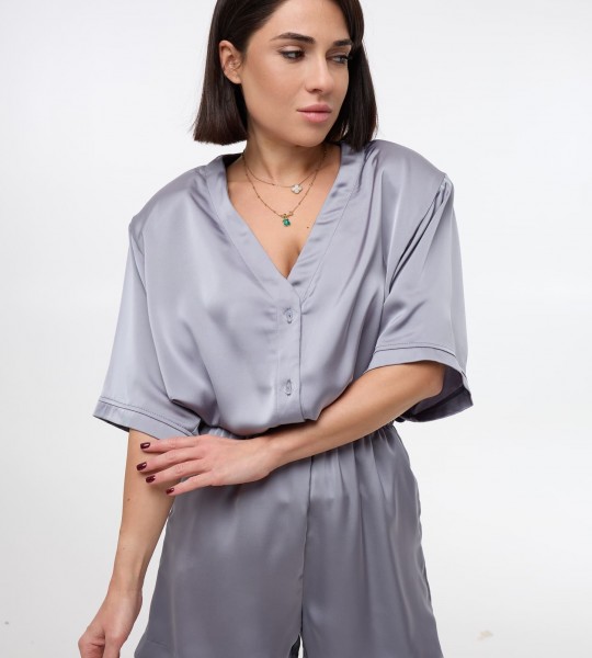 Костюм Silk Flow Сірий | Showroom By Nona — зображення 5