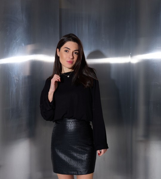 Спідниця Embossed Croco Чорна | Showroom By Nona — зображення 3 Спідниця Embossed Croco Чорна | Showroom By Nona — зображення 3