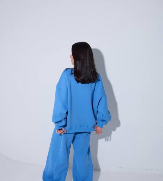 Костюм на флісі Deep Heat Set Синій | Showroom By Nona — зображення 4