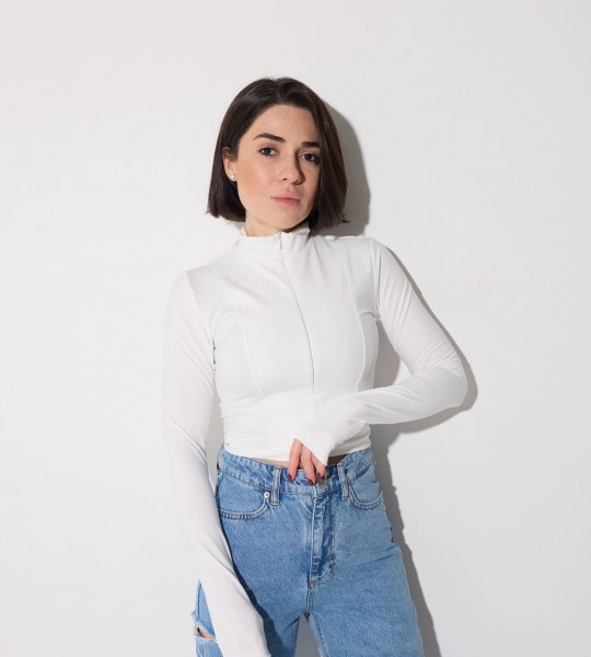 Лонгслів Dynamic Fit Білий | Showroom By Nona — зображення 4