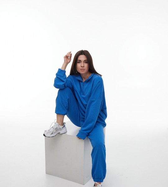 Світшот Dynamic Zip Синій | Showroom By Nona — зображення 2