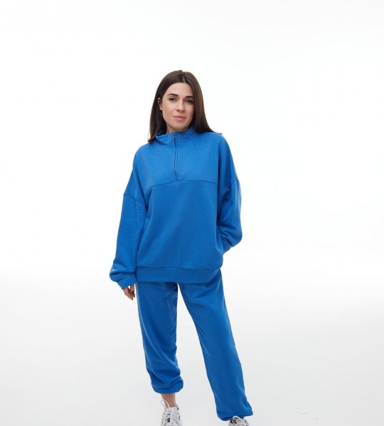 Світшот Dynamic Zip Синій | Showroom By Nona — зображення 3