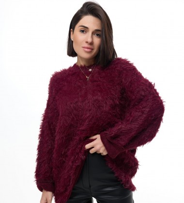 Светр Fluffy Cozy Knit Марсала