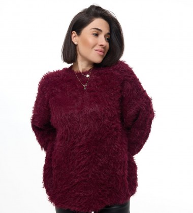 Светр Fluffy Cozy Knit Марсала