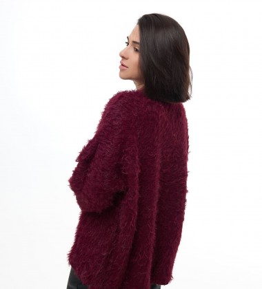 Светр Fluffy Cozy Knit Марсала