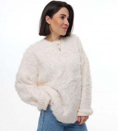 Светр Fluffy Cozy Knit Молочний