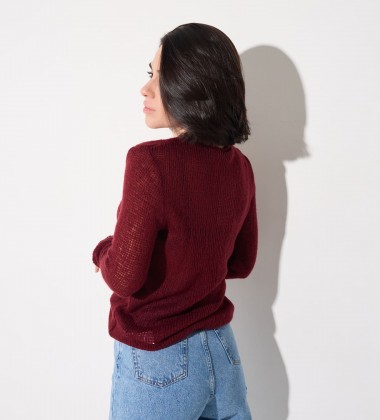 Лонгслів Sheer Wine Knit 