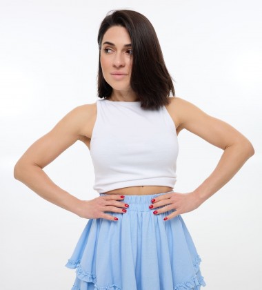 Спідниця Fierce Ruffle Skirt Блакитна | Showroom By Nona — зображення 4