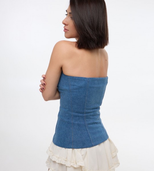 Корсет Denim Sculpt Синій | Showroom By Nona — зображення 2