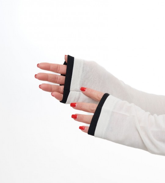 Лонгслів Contrast Edge Білий   | Showroom By Nona — зображення 5