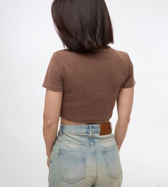 Топ Basic Коричневий  | Showroom By Nona — зображення 3