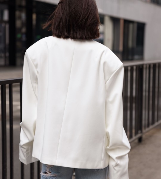 Блейзер Prestige Білий | Showroom By Nona — зображення 6