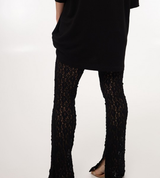 Брюки Lace Wave Чорні | Showroom By Nona — зображення 3