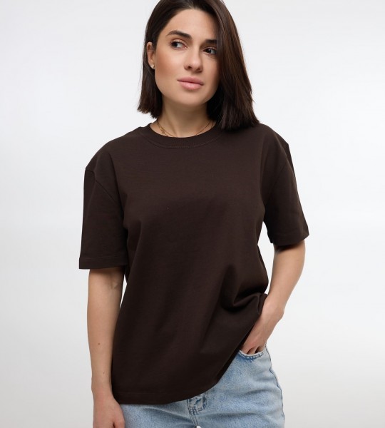 Футболка Classic Comfort Шоколад | Showroom By Nona — зображення 2