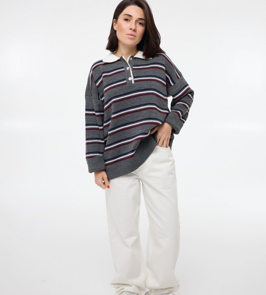 Светр Polo Mood Графіт | Showroom By Nona — зображення 2