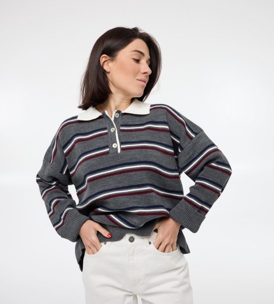 Светр Polo Mood Графіт | Showroom By Nona — зображення 5