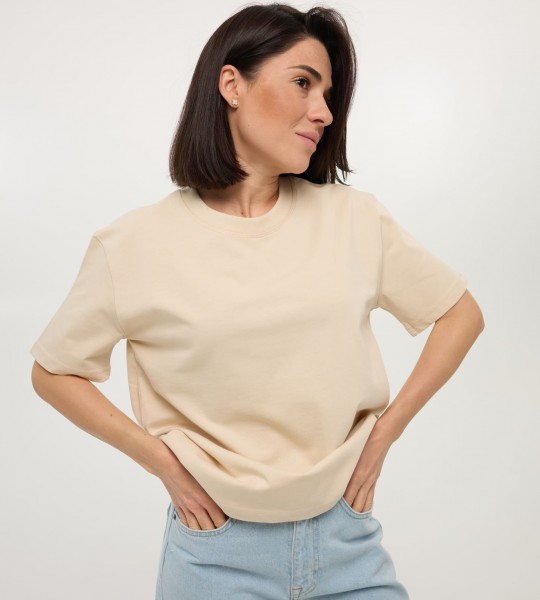 Футболка Thread Mark Беж | Showroom By Nona — зображення 3