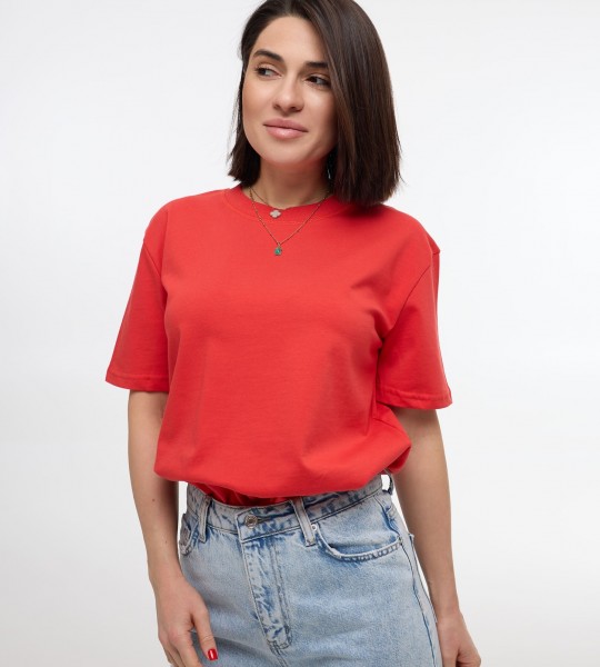 Футболка Thread Mark Червона | Showroom By Nona — зображення 3 Футболка Thread Mark Червона | Showroom By Nona — зображення 3