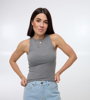 Майка Muscle Cut Графіт | Showroom By Nona — зображення 2